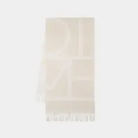 echarpe monogram jacquard - toteme - laine - blanc