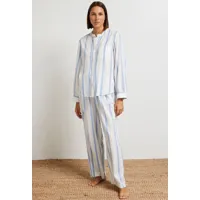 pyjama à rayures et chevrons en coton et modal, oeko-tex