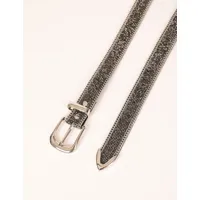 ceinture avec strass et détails chaînes gris moyen femme