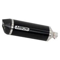 arrow race-tech aluminium dark with carbon end cap / short version honda x-adv 750 ´17-23 muffler doré