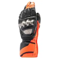 dainese full metal 7 long leather gloves orange m