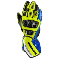 spidi carbo track evo racing gloves jaune,bleu m