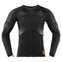 icon field armor compression long sleeve protection t-shirt noir 3xl