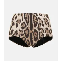 dolce&gabbana culotte de bikini à motif léopard