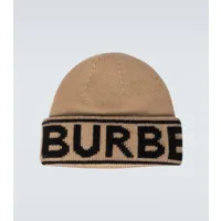 burberry bonnet en cachemire à logo