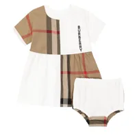 burberry kids bébé – set robe et culotte bloomer vintage check