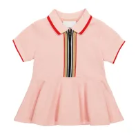 burberry kids bébé – robe polo icon stripe en coton