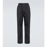 balenciaga pantalon de pyjama bb signature en coton