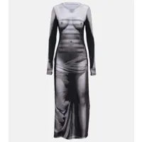 y/project x jean paul gaultier – robe longue body morph