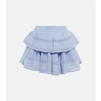 loveshackfancy mini-jupe en coton