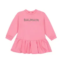 balmain kids bébé – robe sweat-shirt en coton