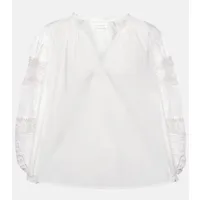 velvet blouse taylor brodée en coton