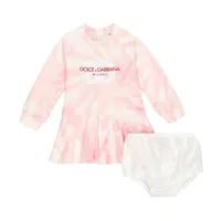dolce&gabbana kids bébé – ensemble robe et culotte bloomer en coton