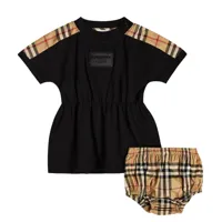 burberry kids bébé – robe et culotte bloomer vintage check