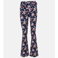 rabanne pantalon à taille haute à fleurs