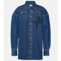 vivienne westwood chemise en jean à logo