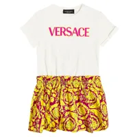 versace kids robe t-shirt barocco en coton
