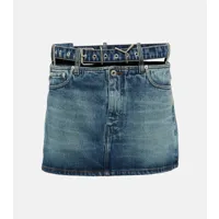 y/project mini-jupe y belt en jean