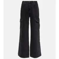 agolde pantalon cargo minka à taille haute en jean