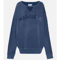 maison margiela sweat-shirt en coton à logo