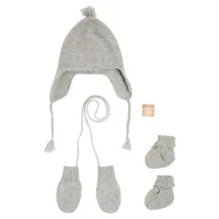 bonpoint bébé – set bonnet, moufles et bottines en cachemire