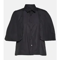 noir kei ninomiya chemise raccourcie en coton