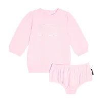 balmain kids bébé – ensemble robe et culotte bloomer en coton