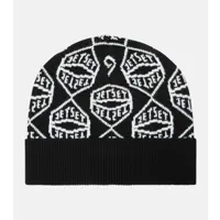jet set bonnet en laine mélangée à logo