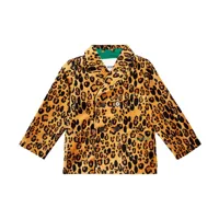 mini rodini blazer leopard en velours de coton