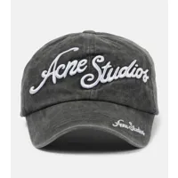 acne studios casquette brodée en coton à logo