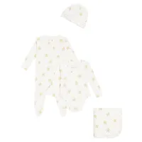 stella mccartney kids bébé – set combi-short, chapeau et couverture en coton