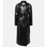 the frankie shop trench-coat tina en cuir synthétique