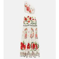 farm rio robe longue carmina floral en coton mélangé