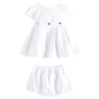 versace kids bébé – set robe et culotte bloomer en coton