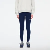 new balance femme cotton high rise legging 27&quot; en bleu, jersey, taille s