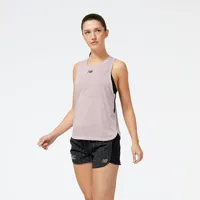 new balance femme impact run luminous tank en rose, poly knit, taille 2xl