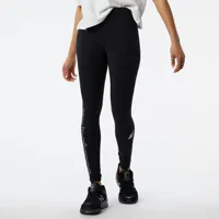 new balance femme leggings nb essentials en noir, poly knit, taille xs