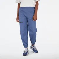 new balance femme pantalons at woven pant en bleu, polywoven, taille m