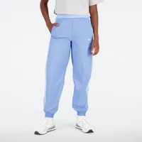 new balance femme pantalons athletics remastered woven pant en bleu, polywoven, taille xl