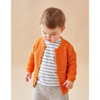 cardigan en tricot, orange