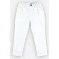 pantalon en twill, blanc cassé