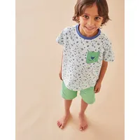 pyjama 2 pièces en jersey, bleu clair/vert