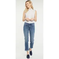 margot girlfriend jeans premium denim bleu moyen (petite) | caliente
