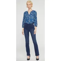 marilyn straight pull-on jeans spanspring™ denim bleu foncé | blue star