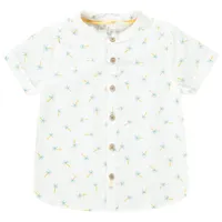 chemise col mao imprimé palmiers pour bébé garçon - blanc
