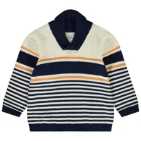 pull en tricot à rayures pour bébé garçon - ecru