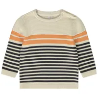 pull en tricot esprit marinière pour bébé garçon - orange