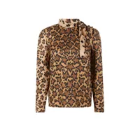 blouse imprimé léopard étoilé en soie