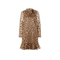 robe imprimé léopard étoilé en soie