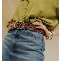 ceinture léopard en cuir femme -